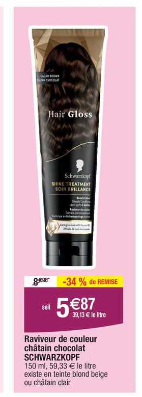 raviveur de couleur châtain chocolat schwarzkopf