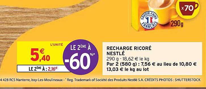Recharge Ricoré Nestlé