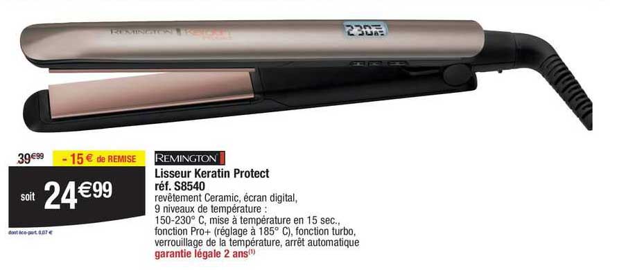 remington lisseur keratin protect