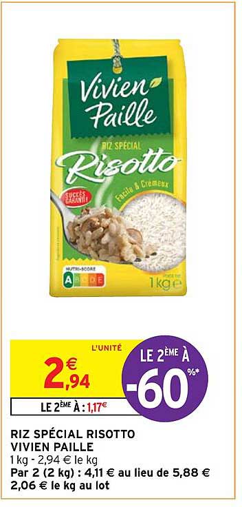 riz spécial risotto vivien paille