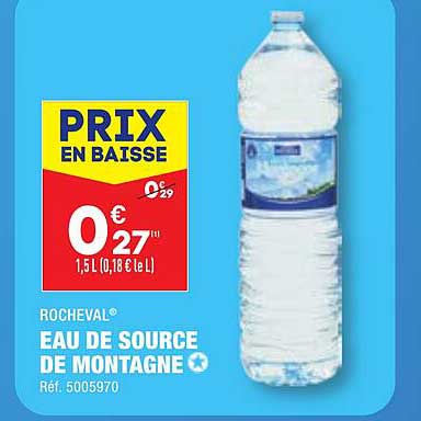 Rocheval Eau De Source De Montagne