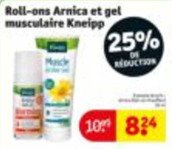 roll-ons arnica et gel musculaire kneipp