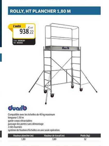 Rolly, Ht Plancher 1,80 M Duarib