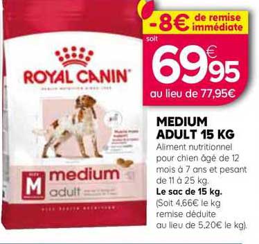 royal canin medium adult 15 kg