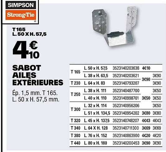 sabot ailes extérieures