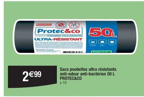 sacs poubelles ultra résistants anti-odeur anti-bactérien