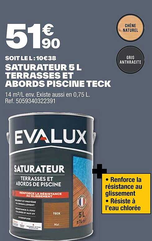 saturateur 5l terrasses et abords piscine teck