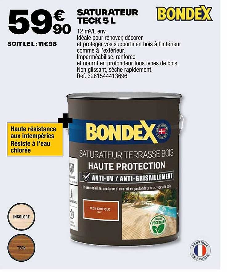Saturateur Teck 5l Bondex
