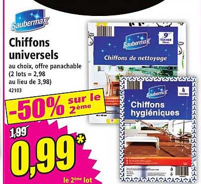 saubermax chiffons universels