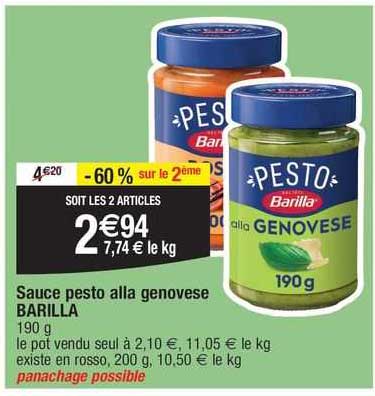 sauce pesto alla genovese barilla