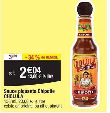Sauce Piquante Chipolte Cholula