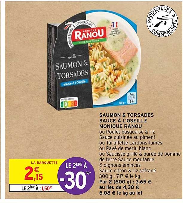 saumon & torsades sauce à l'oseille monique ranou