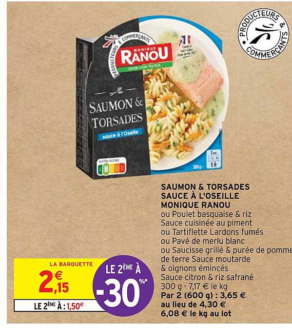 saumon & torsades sauce à l'oseille monique ranou