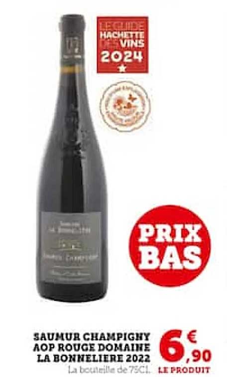 saumur champingy aop rouge domaien la bonnelière 2022