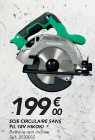scie circulaire sans fil 18 v hikoki