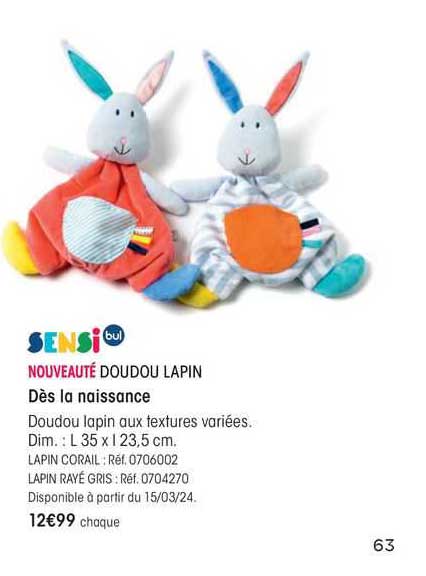 sensi bul doudou lapin