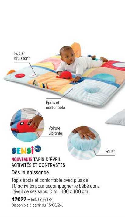 sensi bul tapis d'éveil activités et contrastes