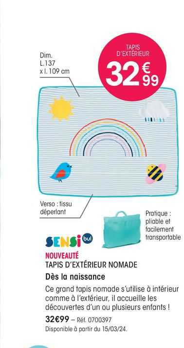 sensi bul tapis d'extérieur nomade