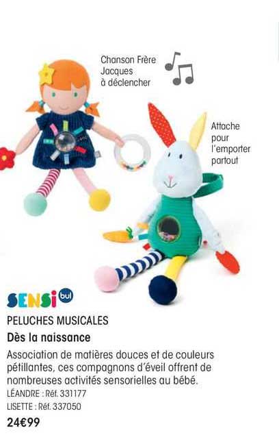 sensi peluches musicales