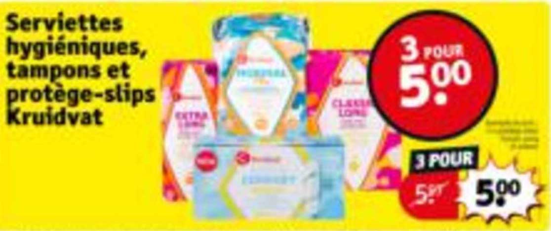 serviettes hygiéniques, tampons et protège-slips kruidvat