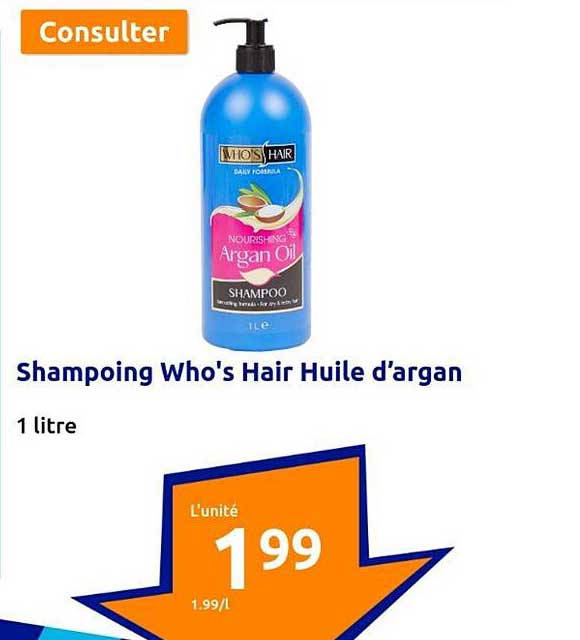 shampoing who's hair huile d'argan