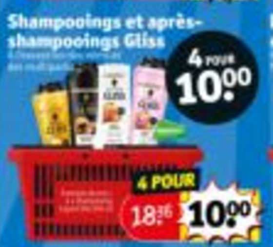 shampooing et après-shampooing gliss