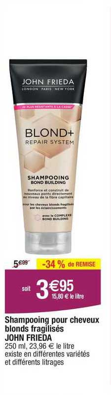 shampooing pour cheveux blonds fraglisés john frieda