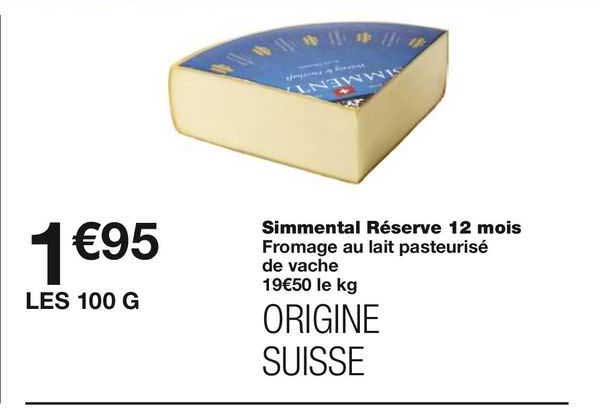 simmental réserve 12 mois
