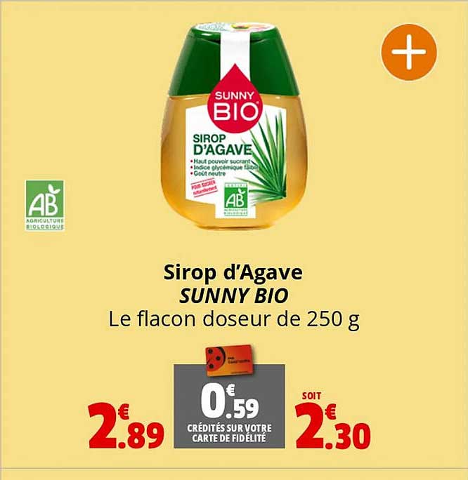 sirop d'agave sunny bio