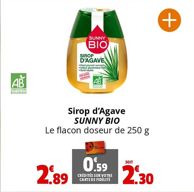 sirop d'agave sunny bio