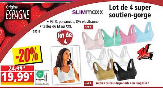 Slimmaxx Lot De 4 Super Soutien-gorge