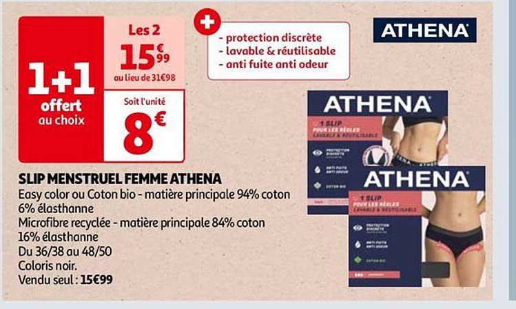 slip menstruel femme athena
