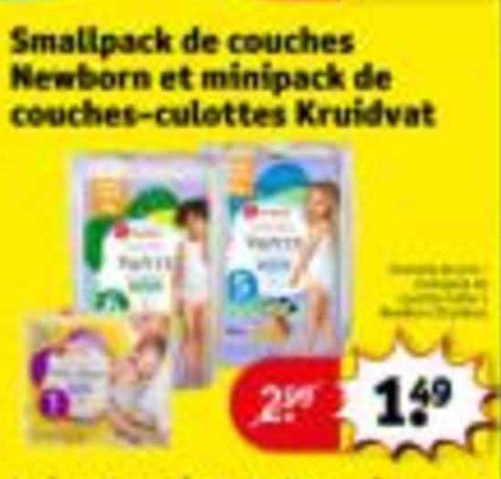 Smallpack De Couches Newborn Et Minipack De Couches-culottes Kruidvat