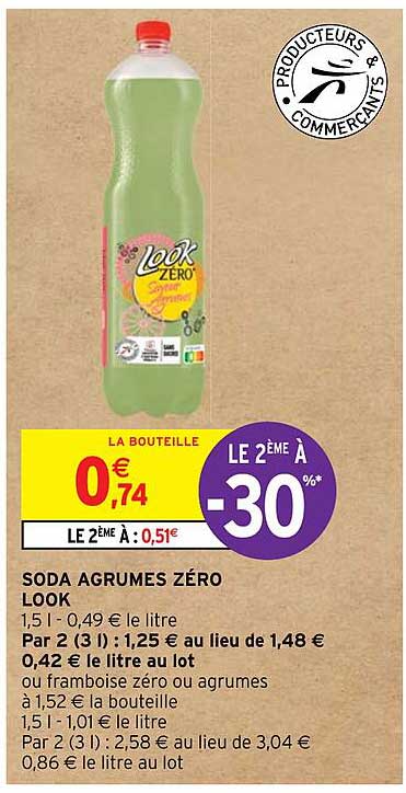 Soda Agrumes Zéro Look