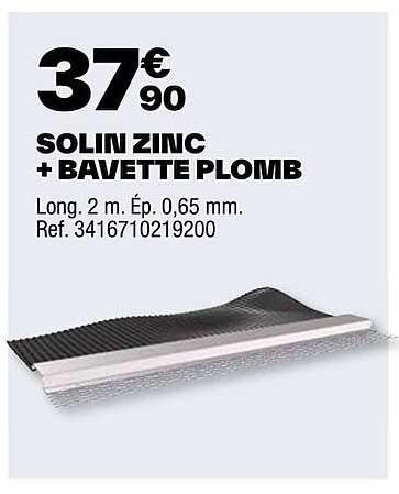 solin zinc + bavette plomb