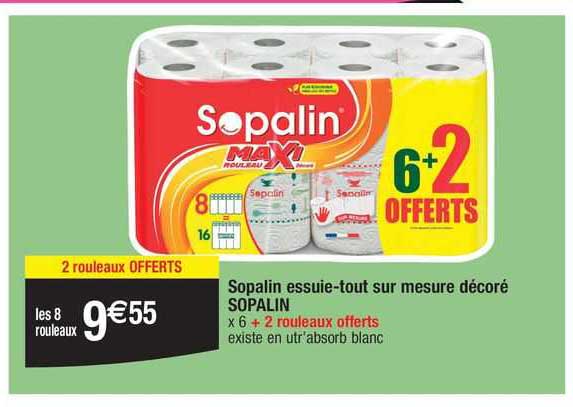 sopalin essuie-tout sur mesure décoré sopalin