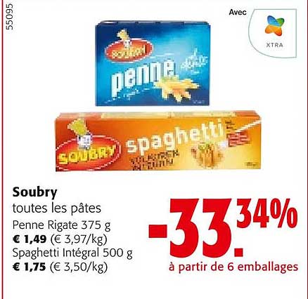 soubry toutes les pâtes