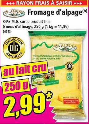 st alpine fromage d'alpage