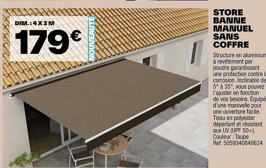 store banne manuel sans coffre