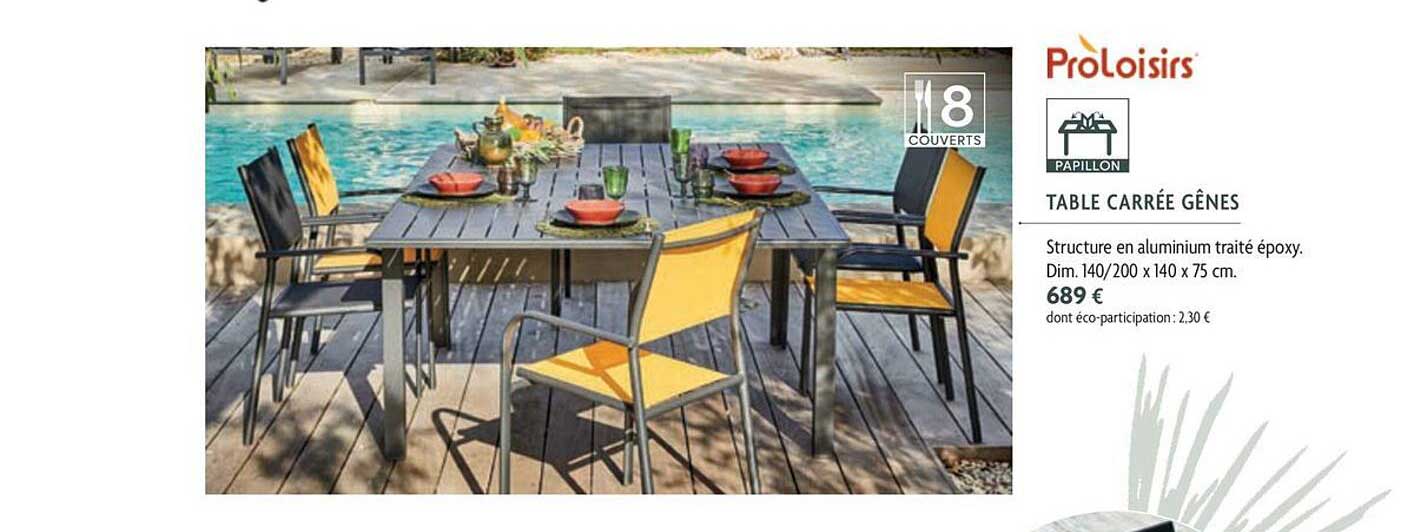 Table Carrée Gênes