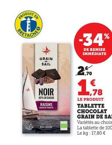 tablette chocolat grain de sail