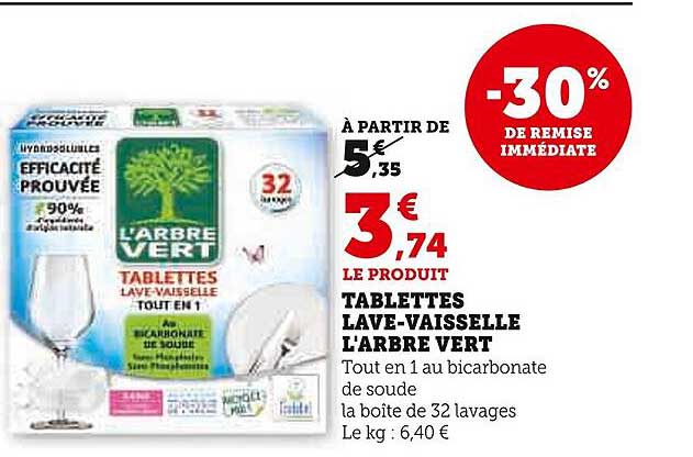 tablettes lave-vaisselle l'arbre vert