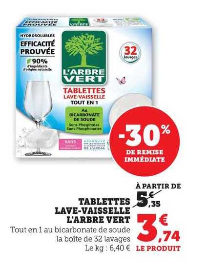 tablettes lave-vaisselle l'arbre vert
