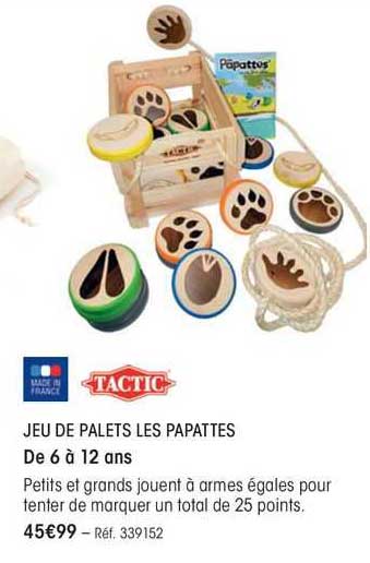 tactic jeu de palets les papattes