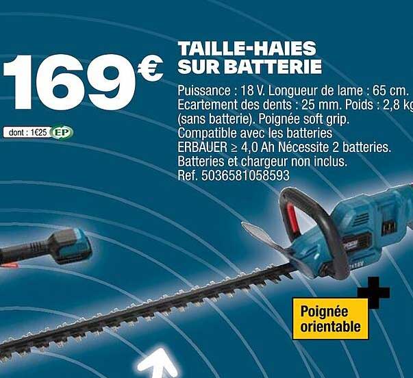 taille-haies sur batterie