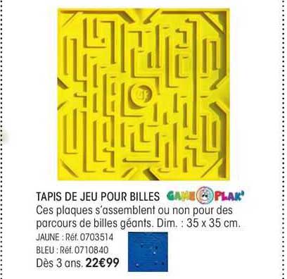 tapis de jeu pour billes game plak'