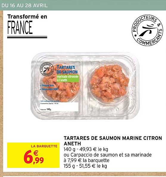 tartares de saumon marien citron aneth