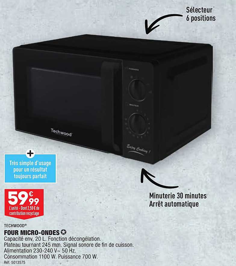 techwood four micro-ondes