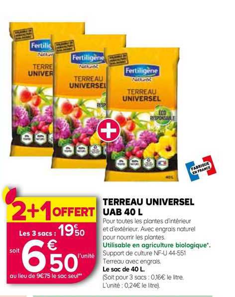 terreau universel uab 40 l