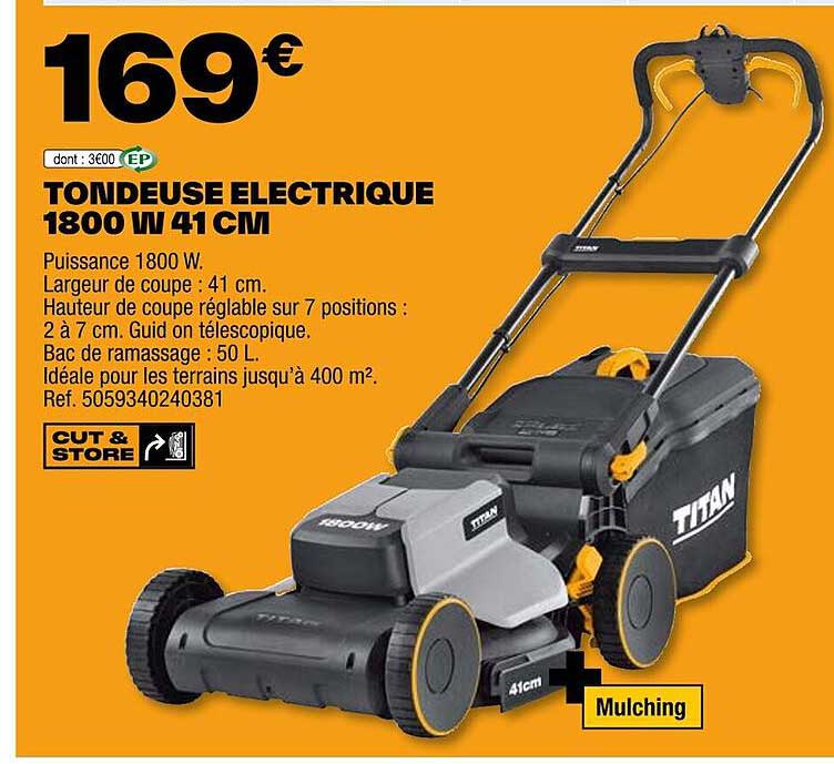 Tondeuse électrique 1800 W 41 Cm